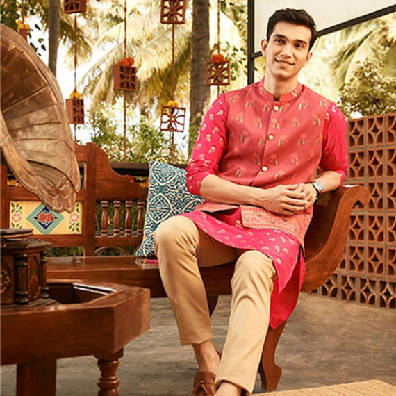 https://wayedge.in/products/men-magenta-pink-golden-floral-printed-thread-work-floral-kurta-2