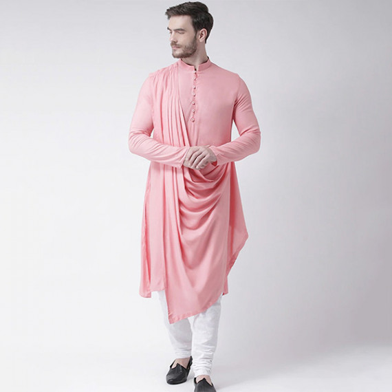 https://wayedge.in/products/men-pink-solid-straight-kurta-with-attached-drape