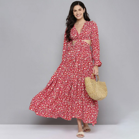 https://wayedge.in/products/red-beige-floral-waist-cut-out-maxi-dress