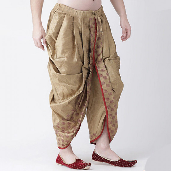 https://wayedge.in/products/men-beige-red-printed-dupion-silk-dhoti-pants