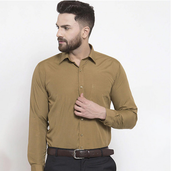 https://wayedge.in/products/men-khaki-slim-fit-solid-formal-shirt