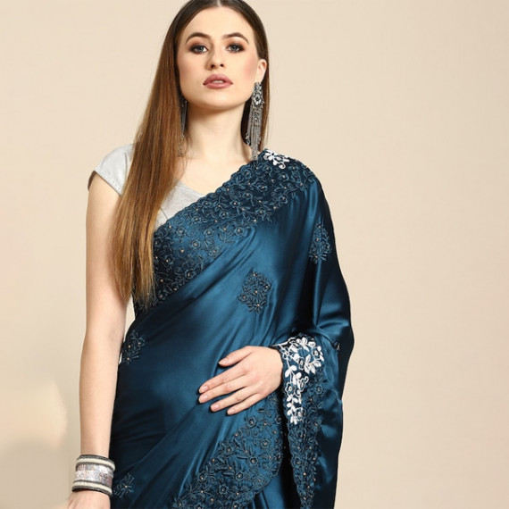 https://wayedge.in/products/blue-floral-embroidered-satin-saree