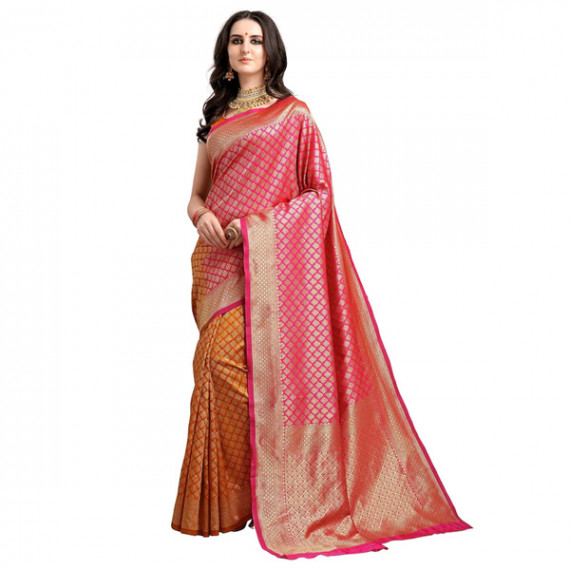 https://wayedge.in/products/pink-mustard-yellow-ethnic-motifs-woven-design-half-half-kanjeevaram-saree