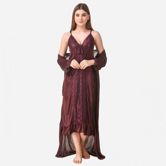 https://wayedge.in/products/brown-maxi-satin-solid-nightwear-set